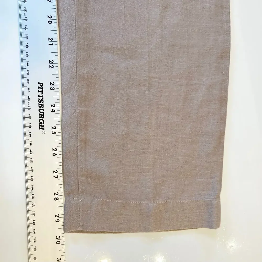 Nwot VINCE Pants Men L Tan-Brown Hemp Drawstring Pocket Ankle Chino